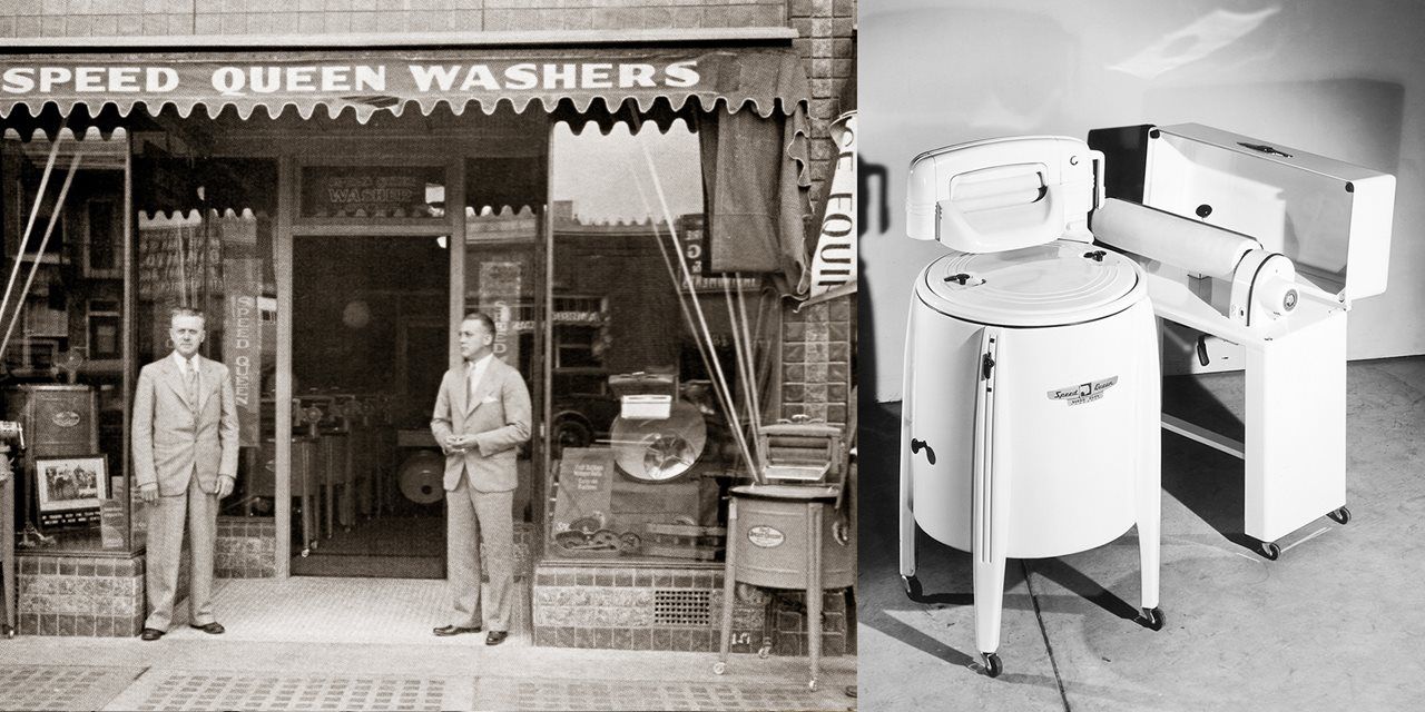 image of vintage Speed Queen washer and dryer