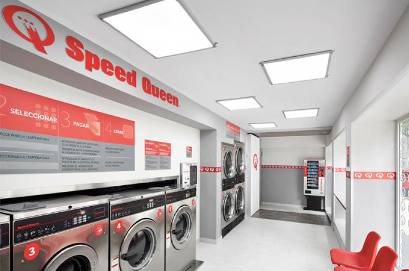 Image of a virtual 3D view of a Speed Queen Laundromat