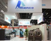 image of Alliance Laundry Systems booth at a conference in Brazil