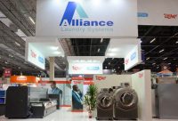 image of Alliance Laundry Systems booth at a conference in Brazil