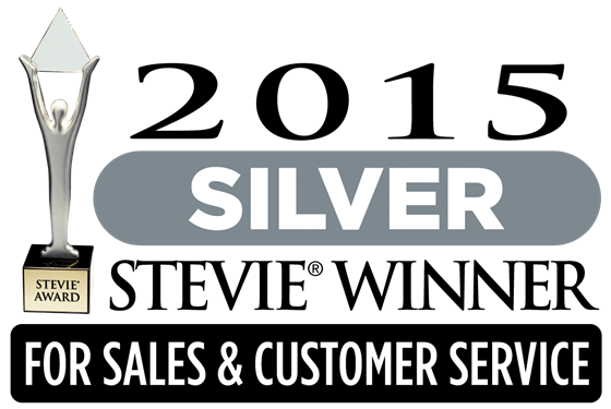 2015 Silver Stevie Winner for Sales and Customer Service badge