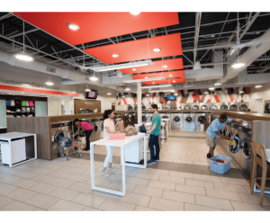Inside of Speed Queen laundromat