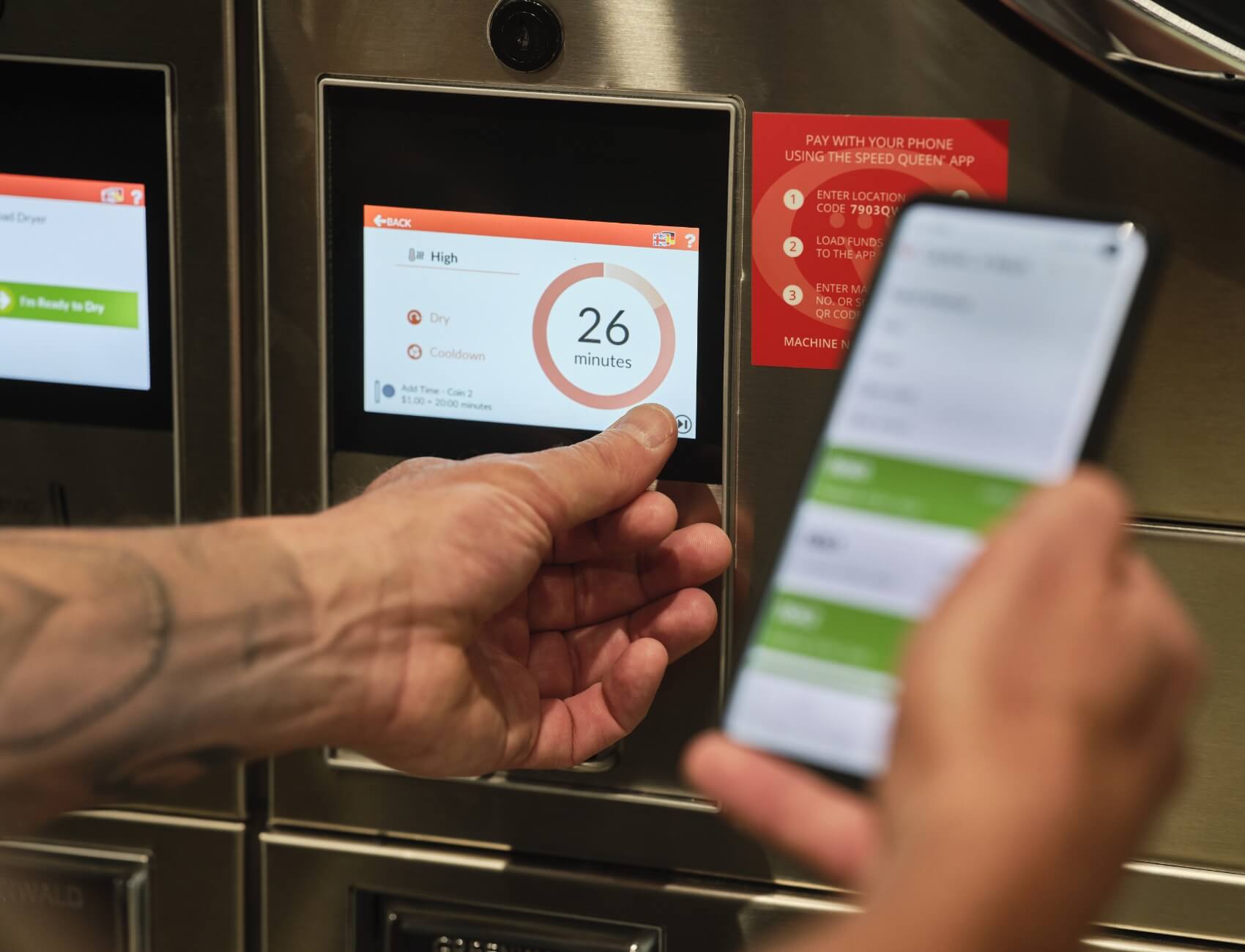 Person using Speed Queen