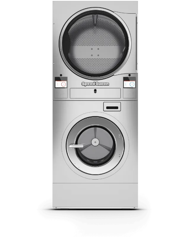 Speed Queen Commercial stacked washer-extractor and tumble dryer